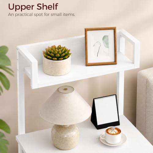 MAHANCRIS Printer Table with Storage, Home Printer Stand with File Cabinet, Fits A4/Letter Size Files, Printer Cabinet with Large Tabletop, Display Shelf, for Home Office, White PTWT3501 - Image 4