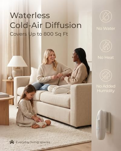 Smart Plug-in Waterless Oil Diffuser, Bluetooth/App Control, Up to 800 Sq Ft Coverage, Silent Cold-Air Diffuser for Home & Office, No Water, Pet & Kid Safe - Image 2