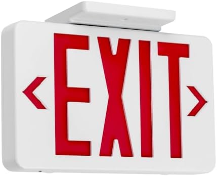 Gruenlich Emergency Exit Sign for Business, Battery Backup, 1 Pack by GRUENLICH