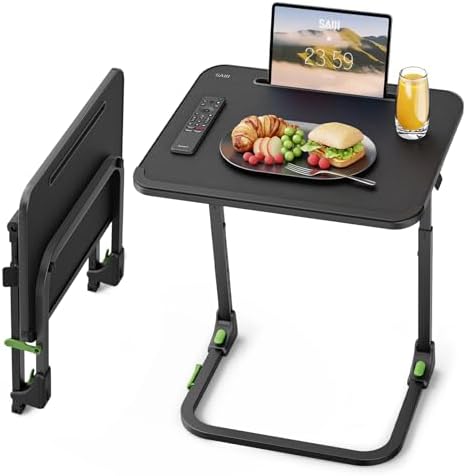 SAIJI Easy Folding TV Tray Table Adjustable TV Dinner Tray by SAIJI