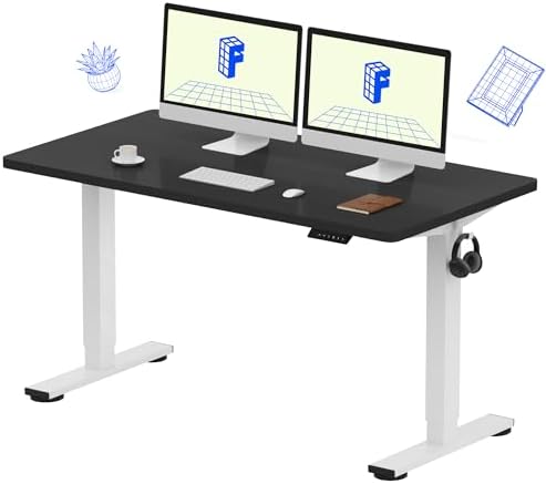 FLEXISPOT EN1 55"x28" One-Piece Standing Desk, Black by Unknown