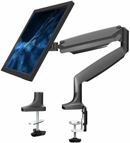 VIVO Premium Aluminum Height Adjustable Single Monitor Articulating Desk Mount Stand w/Gas Spring Arm Fits up to 32" Screen (STAND-V001Q) by VIVO