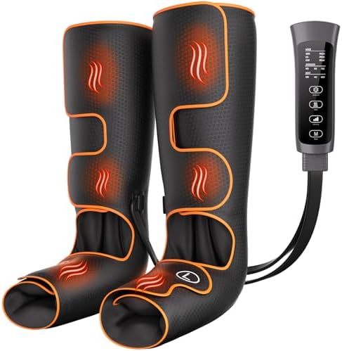 Leg Compression Massager with Heat for Circulation and Pain Relief by Unknown