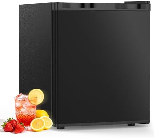 Electactic 1.6 Cu.ft Mini Fridge, Compact Refrigerator, Single Reversible Door, Ultra Quiet, Energy Efficient for Office, Dorm, Bedroom, Apartment, Black by Electactic