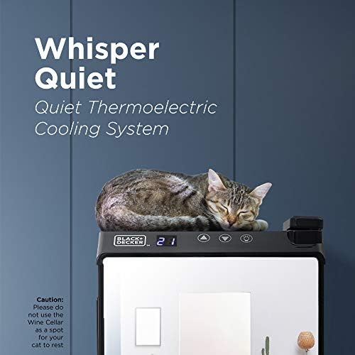 BLACK+DECKER 8-Bottle Thermoelectric Wine Chiller, BD60326, Mirrored Door - Image 5