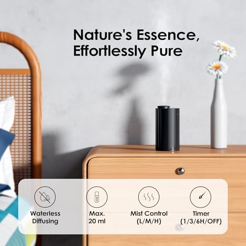 Airversa 2 Pack AN6 Waterless Diffuser for Essential Oil, Black + Black - Image 2