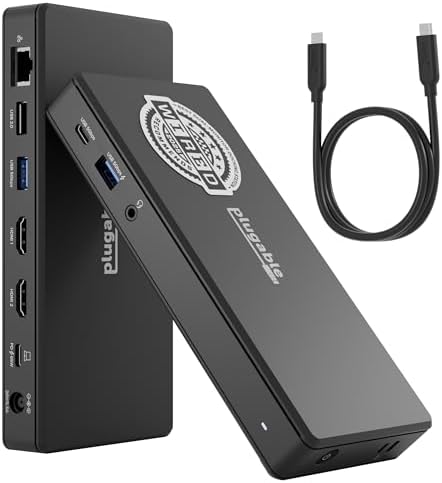 Plugable USB-C Docking Station, Dual 4K 60Hz HDMI for Windows and ChromeOS by Plugable