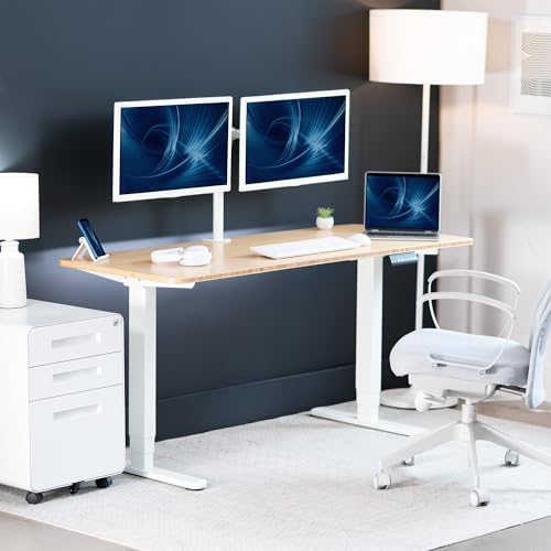 VIVO Real Bamboo 60 x 24 in Standing Desk, DESK-KIT-2W6O - Image 2
