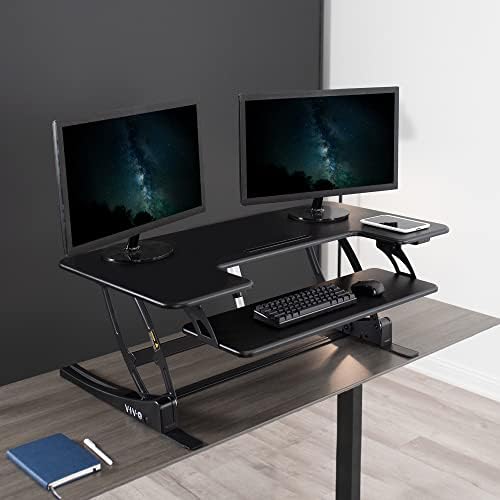 VIVO Black 42 inch Electric Desk Converter, DESK-V000VLE - Image 2