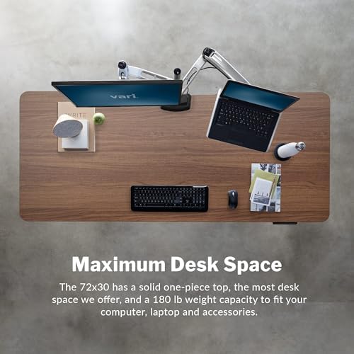 Vari Classic Electric Standing Desk – 72x30 – Walnut/Black - Image 5