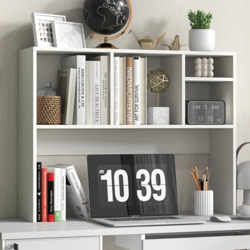 Tangkula White Desktop Bookshelf with 4 Storage Compartments by TANGKULA