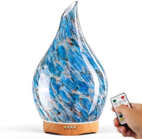 Porseme 280ml Remote Essential Oil Diffuser 3D Glass Ultrasonic Mist 7H by Porseme