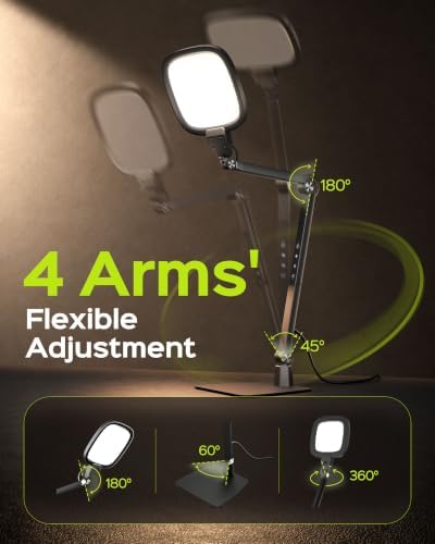 LED Desk Lamps for Home Office, 18W Bright Soft Video Conference Lighting - Image 6