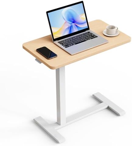 ROMOON Overbed Table with Wheels, Height Adjustable Hospital Bedside Table by ROMOON
