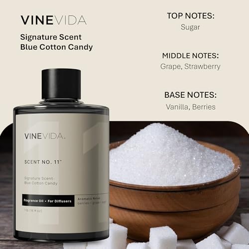 VINEVIDA [16 Fl Oz] Blue Cotton Candy Fragrance Oil for Cold Air Diffusers, Essential Oils for Diffuser Oil Refill & Air Freshener Room Spray - Image 2