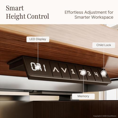 71" L-Shaped Electric Standing Executive Desk with Storage - Image 4