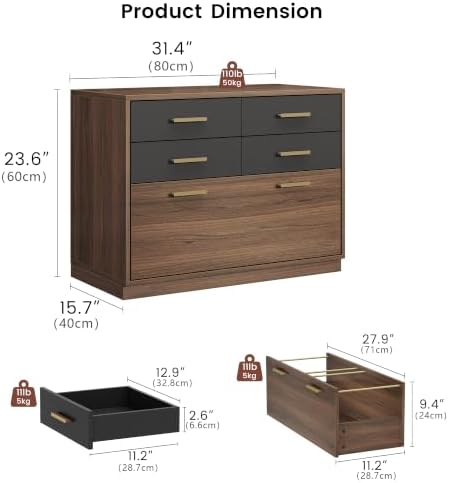 ModernMate L Shaped Electric Executive Standing Desk with Drawers & AC/USB - Image 3