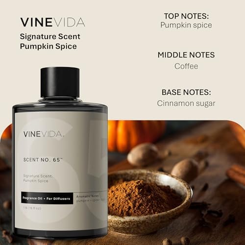 VINEVIDA Pumpkin Spice Fragrance Oil for Cold Air Diffusers - 16 Fl Oz - Essential Oils for Diffuser Oil Refill & Air Freshener Room Spray - Image 2