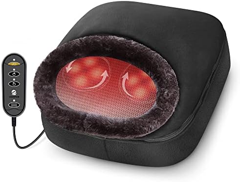COMFIER Foot Warmer Massager,Gifts for Women,Men,Shiatsu Foot Massager with Heat, Electric Heating Pad for Back Feet,Back Massager for Pain Relief(Black) by COMFIER
