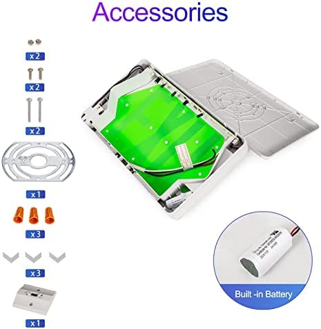 GZRUIYANG Green Exit Sign, LED Emergency Exit Light with Battery Backup, UL Listed, AC 120/277V, Exit Signs with Emergency Lights, Commercial Emergency Lights for Business - 4 Pack - Image 3