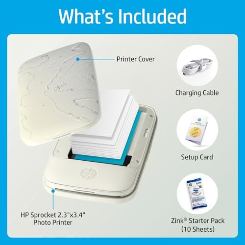 HP Sprocket Select 2.3x3.4 Instant Photo Printer, Print Pictures on Zink Sticky-Backed Paper from Your iOS & Android Device, Portable Printer for Home Use and Travel, Eclipse - Image 4