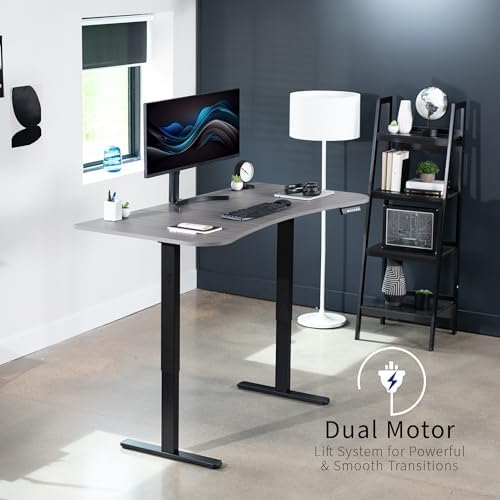 VIVO Dark Gray 60 x 24 in Standing Desk, DESK-KIT-E2B1G - Image 4