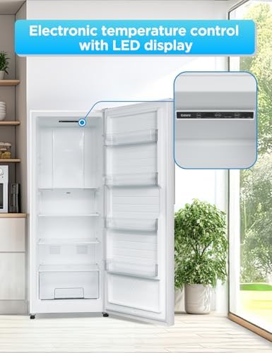 Commercial Cool 11.1 Cu. Ft. Convertible Freezer Refrigerator, Upright Fridge with Glass Shelves, Reversible Door, ENERGY STAR rated, Auto Defrost, CCUC1110GW, White - Image 6