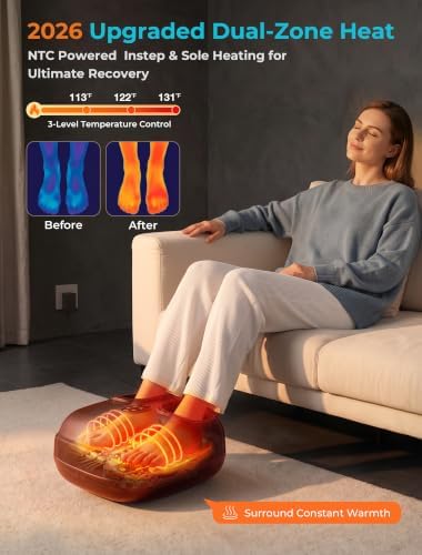 ALLJOY Foot Massager with Heat & Memory for Neuropathy, Gifts for Women Men - Image 2