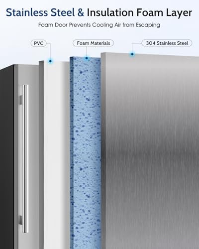 Feelfunn 24 Inch Beverage Refrigerator,180 Cans Outdoor Refrigerator - Image 6
