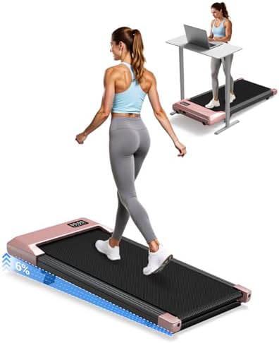 Superun Walking Pad with 6% Incline, 2.5HP Treadmill, 0.6-3.8 MPH, 300 lbs by SUPERUN