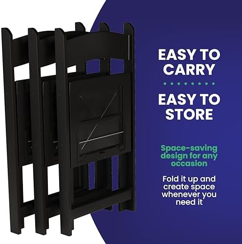 500 Black Resin Folding Chairs, Stackable Event & Party Chairs, 800 LB Weight Capacity, Indoor Outdoor - Image 6