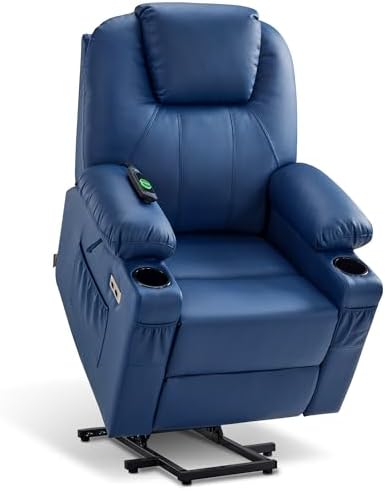MCombo Small Power Lift Recliner Chair for Elderly, Heat and Massage 7141 by MCombo