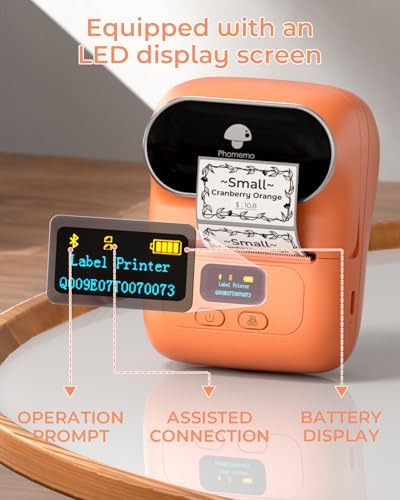 Phomemo Label Maker Machine, Portable Thermal Label Printer with Display - Image 6