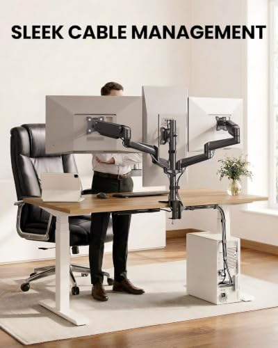 ErGear Triple Monitor Stand Fits Three 17–32 inch Monitors - Image 6