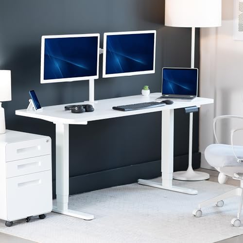 VIVO White 60 x 24 in Standing Desk, DESK-KIT-2W6W - Image 2