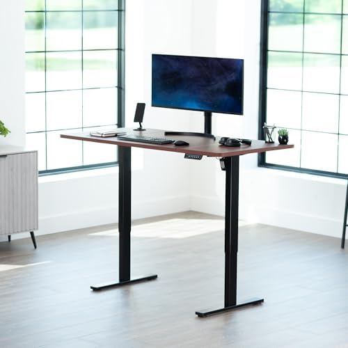 VIVO Dark Walnut 60 x 30 in Standing Desk, DESK-KIT-1B6D-30 - Image 2