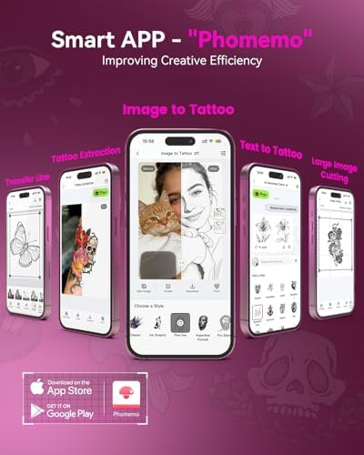 Phomemo M08F Plus Touchscreen Tattoo Stencil Printer, Bluetooth, Thermal - Image 3
