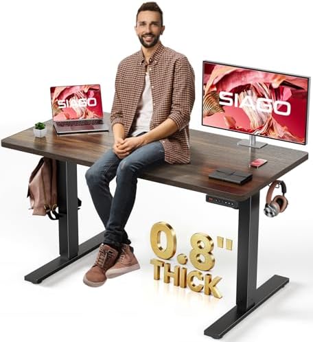 SIAGO 55 x 24 Inch Electric Standing Desk, 0.8 Inch Thick Tabletop by SIAGO