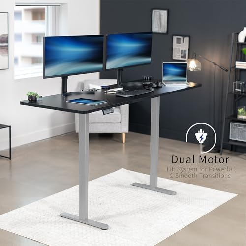 VIVO Black 83 x 30 in Standing Desk, DESK-KIT-E2G84-30B - Image 2