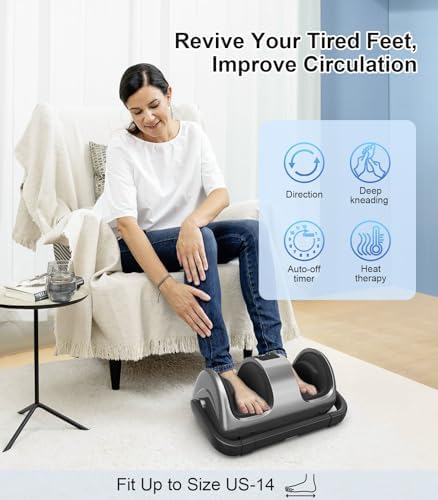 CARESKY® Shiatsu Foot Massager with Heat and Remote-FSA Eligible HSA Electric Deep Kneading Foot Massager for Neuropathy, Plantar Fasciitis, Massage Feet/Leg/Calf/Ankle, Gifts for Women and Men - Image 2