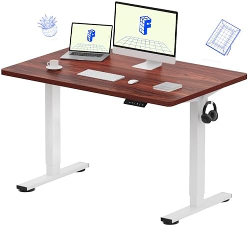 FLEXISPOT EN1 48"x30" One-Piece Standing Desk, Mahogany by Unknown