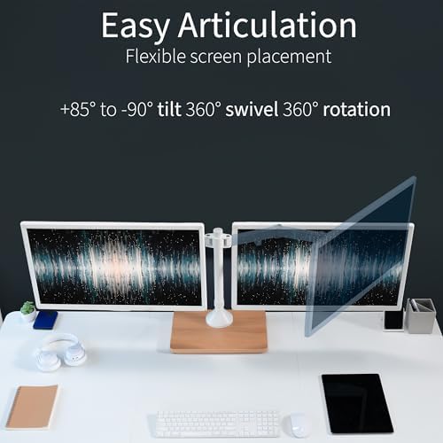 VIVO Dual Monitor Desk Stand for 13 to 32 inch Screens, STAND-V002FD-W - Image 5