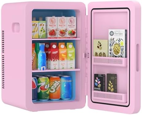 advwin 22L Mini Fridge for Bedroom, 30 Cans Portable Cooler & Warmer Compact Refrigerators with AC/DC Power for Skin Care, Beverage, Cosmetics, Food, Drinks, Office Desk Dorm Room by ADVWIN