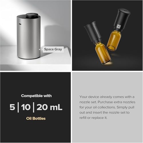 Airversa 2 Pack ANX Waterless Diffuser for Essential Oil, Black + Silver - Image 4