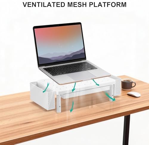 WALI Computer Monitor Stand with Storage and Pen Holder - Image 4