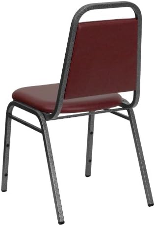 Flash Furniture Hercules Trapezoidal Back Stackable Banquet Chair, Burgundy - Image 5