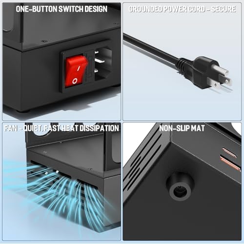 350W Charging Station for Multiple Devices, 24 Ports USB Fast Charging Station, Charger Station Organizer Compatible with Kindle,Tablet, iPad, Charger Station for Home, Office - Image 6