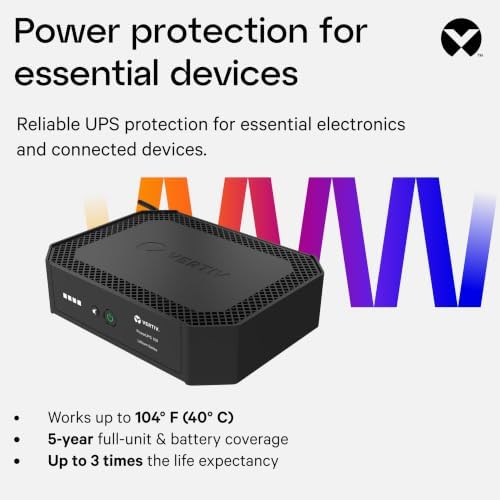 Vertiv Liebert PowerUPS 100 PUL-350LVT Lithium-Ion UPS Battery Backup 350VA - Image 6