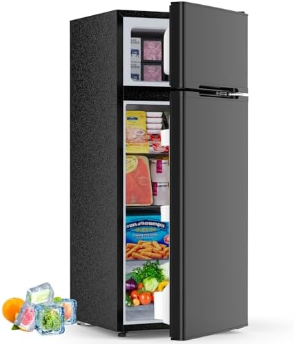 4.5 Cu.Ft Mini Fridge with Freezer, 2 Door Compact Refrigerator for Bedroom by Electactic