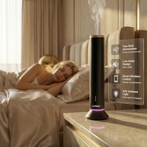 Waterless Essential Oil Diffuser, Smart App Controlled Scent Diffuser for Large Room, Covers Up to 4000 Sq Ft, Quiet Aroma Diffuser for Home Hotel Office (Black Gold) - Image 4